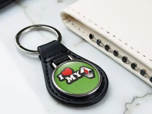 Leather Key Ring Holder Glossy Edition Racing Style